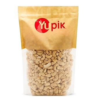 Yupik Nuts Raw Cashews, 2.2 lb (35.3 oz), Kosher, Gluten-Free, Non-GMO, Vegan, Whole Nuts, Unsalted, Unroasted, Source of Protein & Iron, Nutritious, Crunchy, Healthy Snacks, Ideal for Baking & Cookin