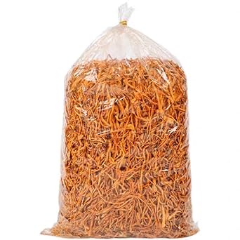 SIFANGDA Cordyceps Flower 虫草花 1000 grams (2.2 Pound)/Dried Cordyceps Mushroom Militaris/Chong Cao Hua/Pore Head Ordyceps Militaris/Gold Pupea Cordceps