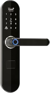 Fingerprint Smart Door Lock Doorbell Electronic Lock Code Card Key Digital Deadbolt Lock for Home Security (Color : E)