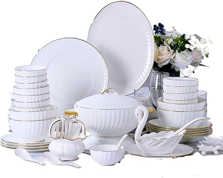 European Kitchen Utensils Dishes Sets Tableware Sets Ceramic Tableware Sets 60 Pieces