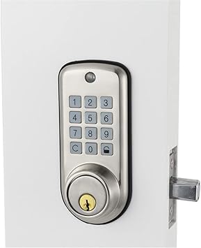 Electronic Digital Door Lock Smart Keypad Locker, Intelligent Cheap Code High Security Safe with Single Deadbolt(Right Door)